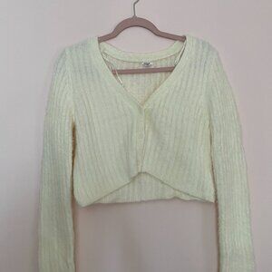 Fluffy cropped cardigan